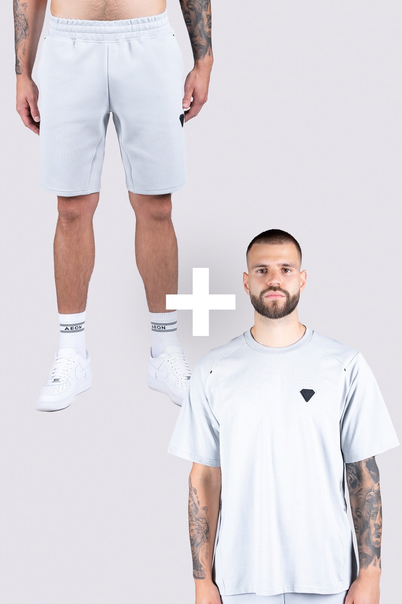 Aeon Techpro Mens Short Bundle - Wolf Grey (2-piece)