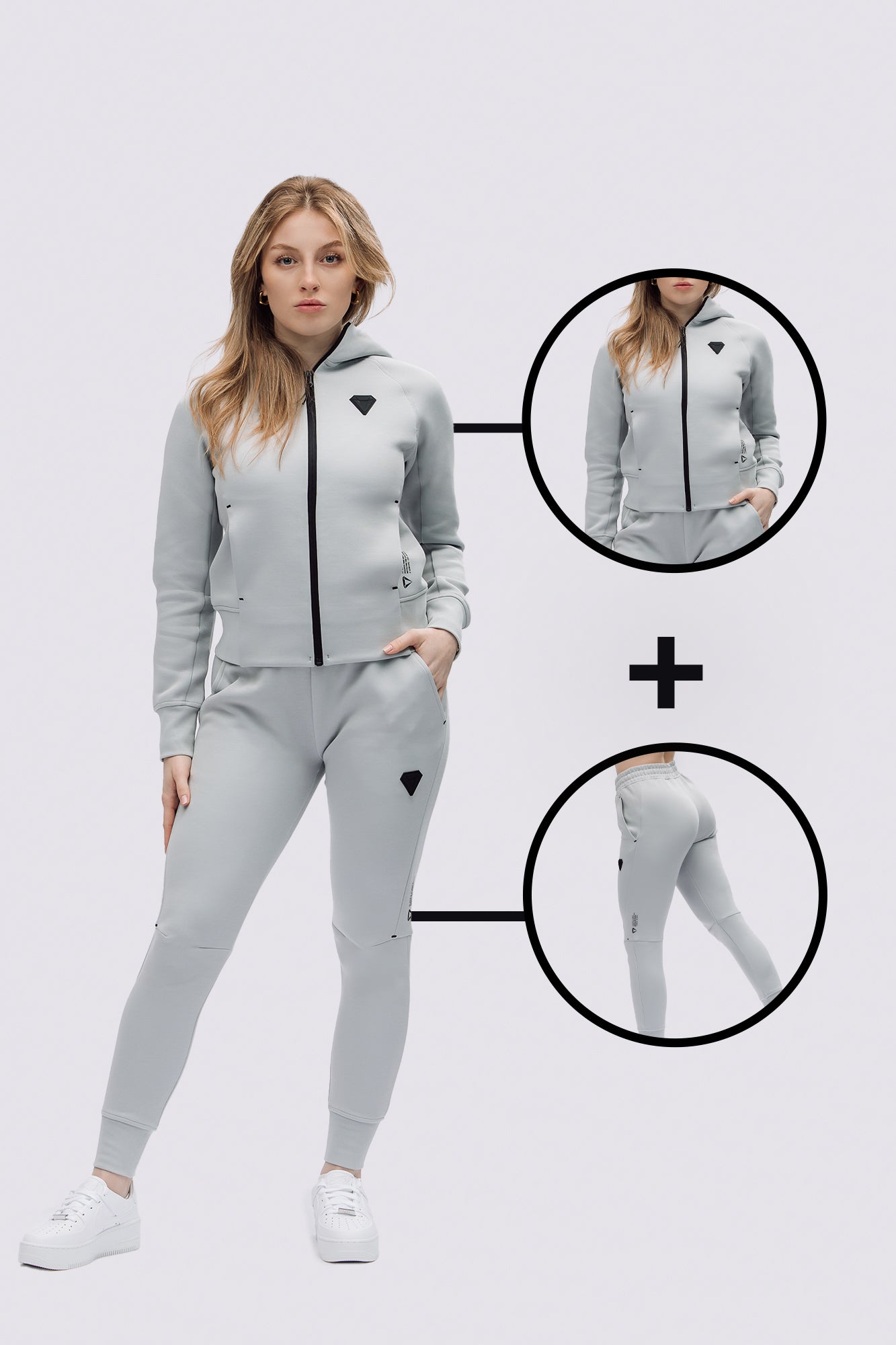 Aeon TechPRO Womens Tracsksuit Bundle - Wolf Grey (2-piece)