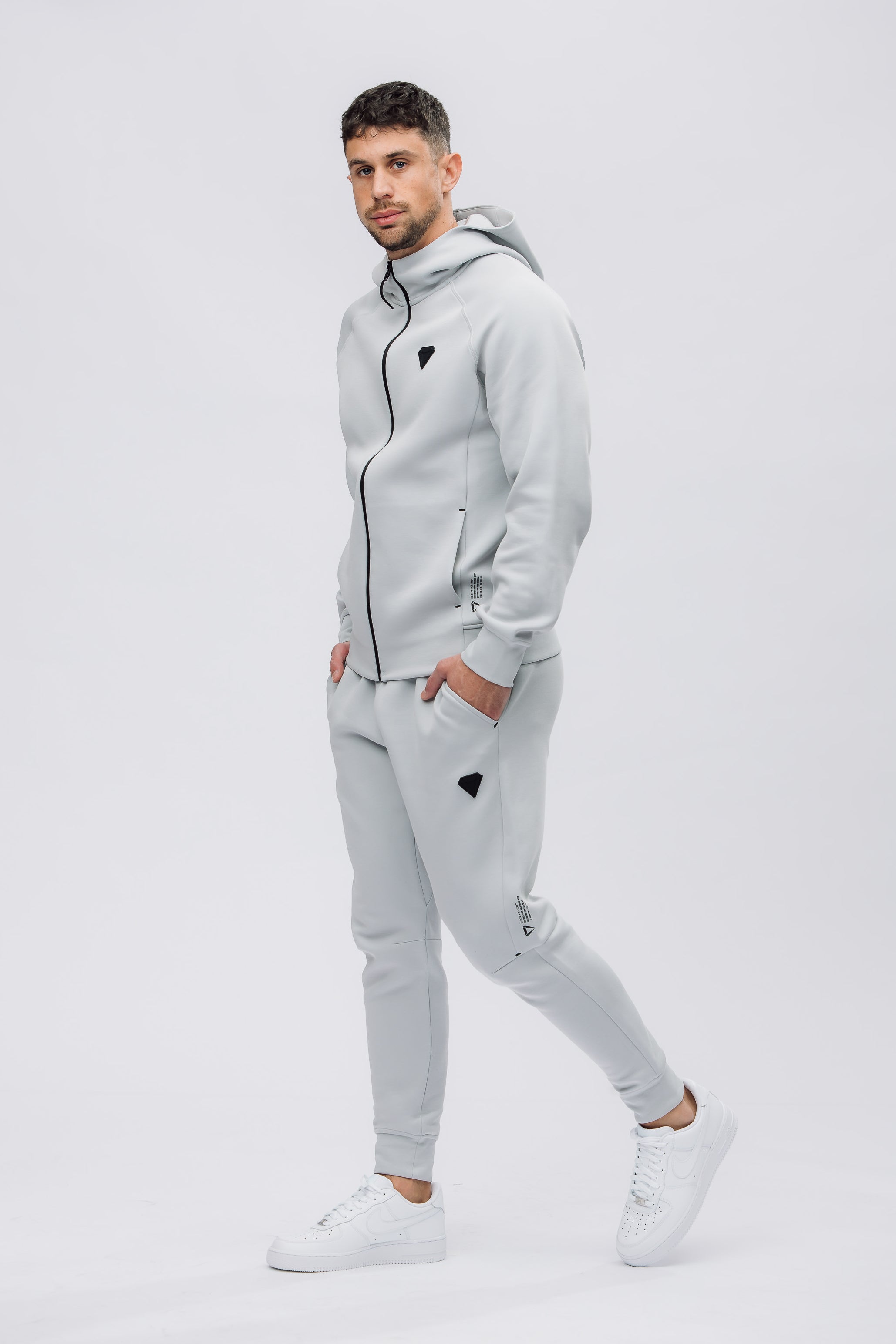 TECHFIT MENS TRACKSUIT BUNDLE - WOLF GREY (2-PIECE)