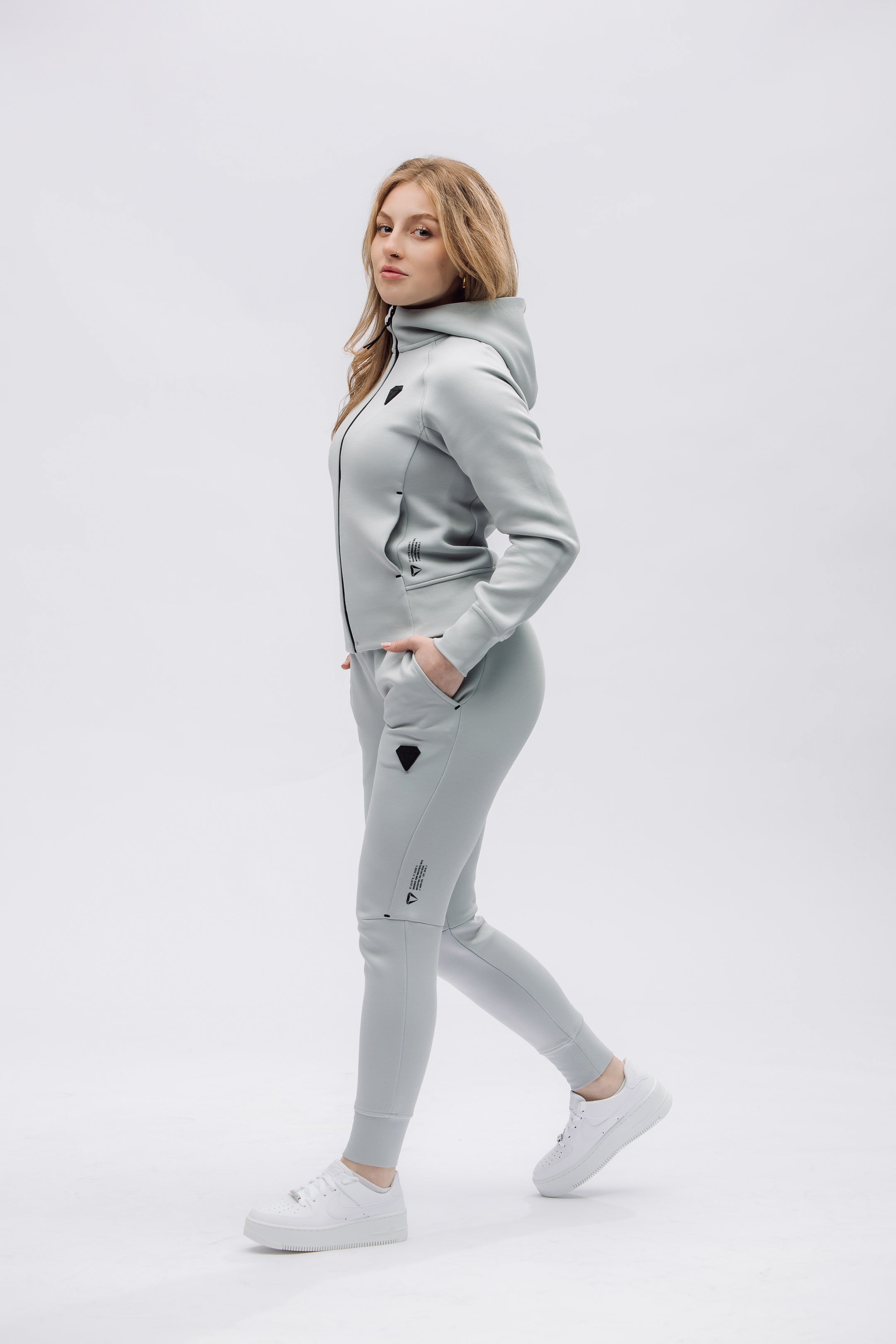 TECHFIT WOMENS TRACKSUIT BUNDLE - WOLF GREY (2-PIECE)