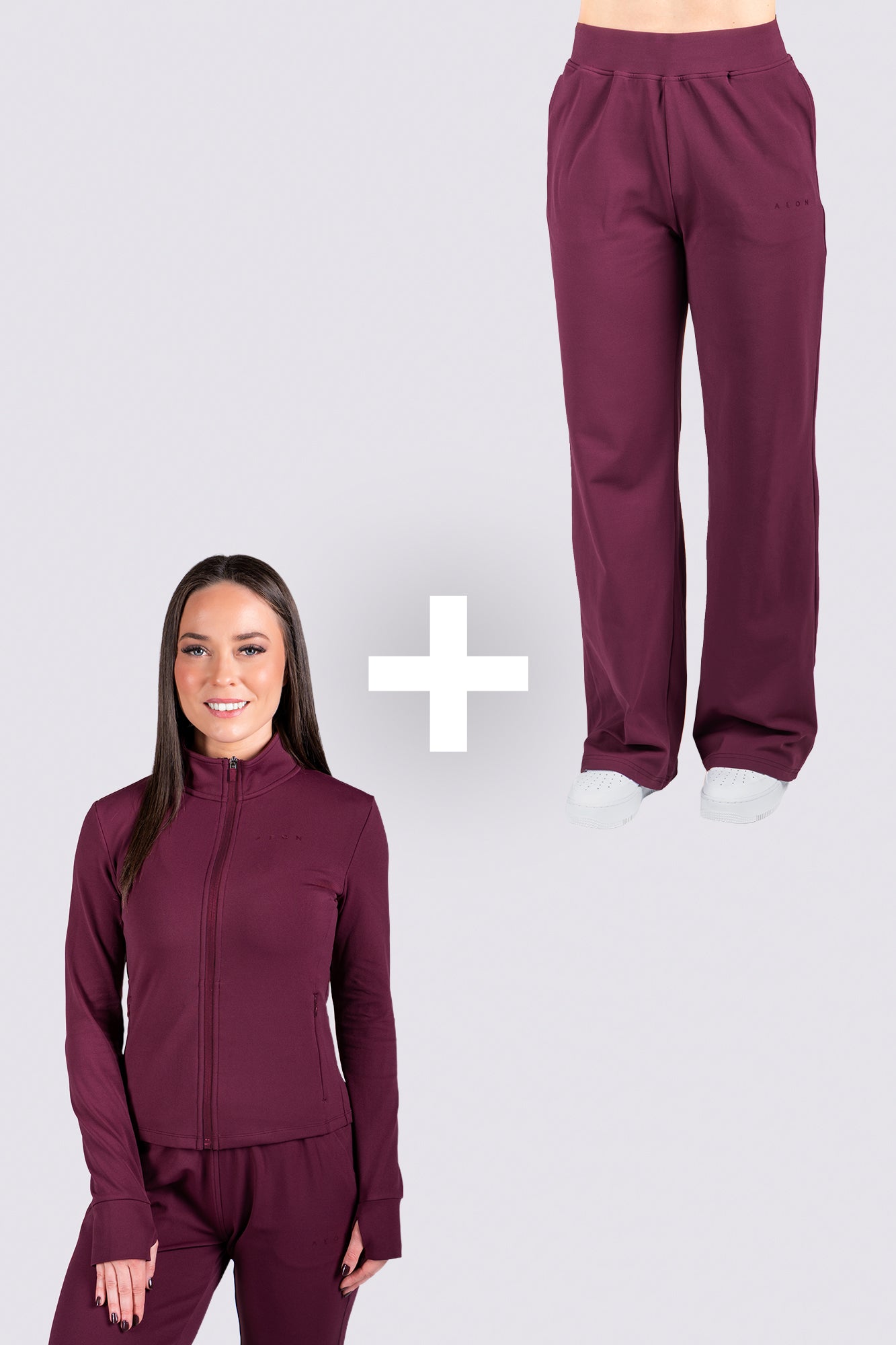 SECOND SKIN TRACKSUIT BUNDLE - BURGUNDY (2-PIECE)