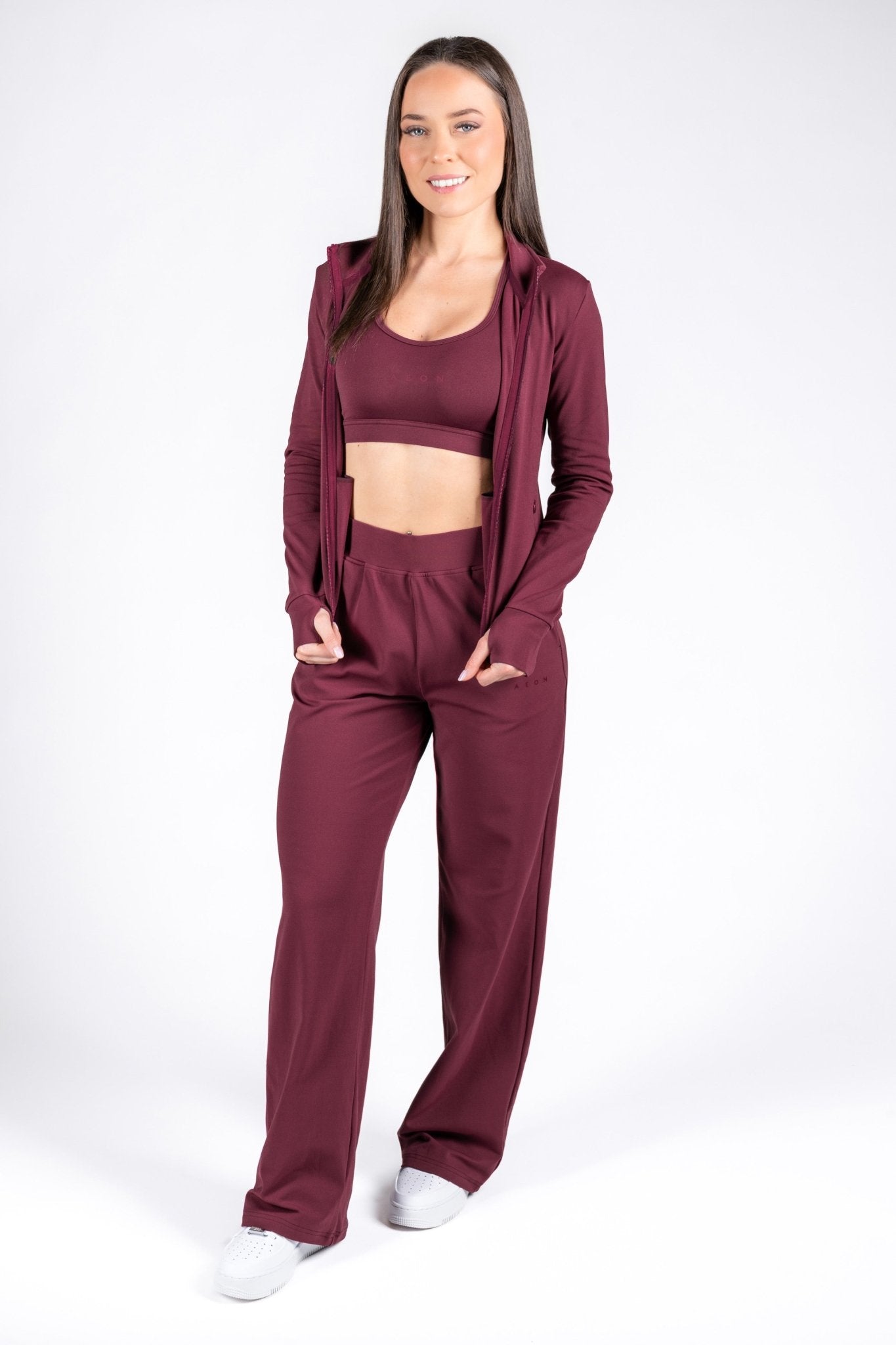 SECOND SKIN TRACKSUIT BUNDLE - BURGUNDY (2 - PIECE) - Aeon Athletics